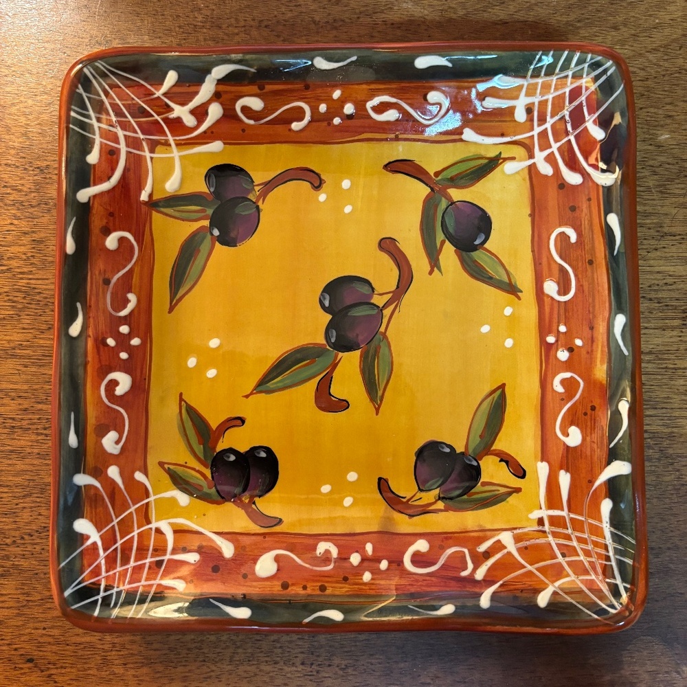 4 Certified International Square Canape/Luncheon Plates, (Set of 4)